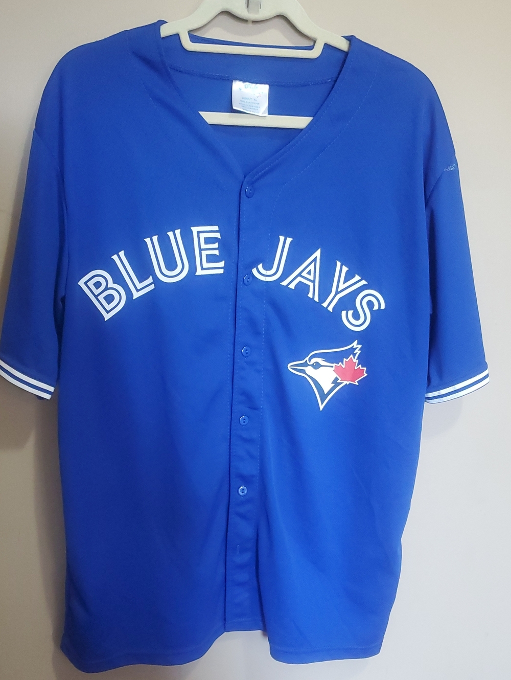 Blue Jay Royal Blue Baseball Jersey with White Logo Size Xl